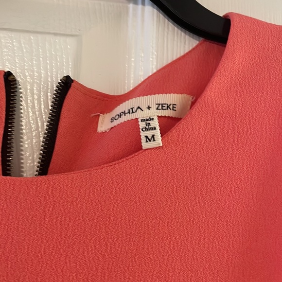 Sophia + Zeke coral dress size medium - Picture 2 of 2